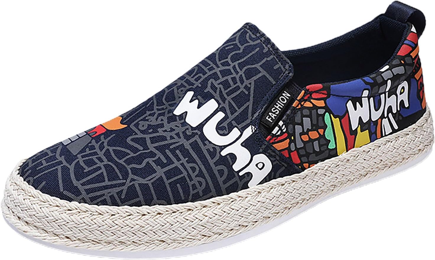 

Мужские кроссовки на канве, весна и осень, дышащие, повседневные, с плоской подошвой, льняные, повседневные кошачьи кроссовки для мужчин Generic, синий