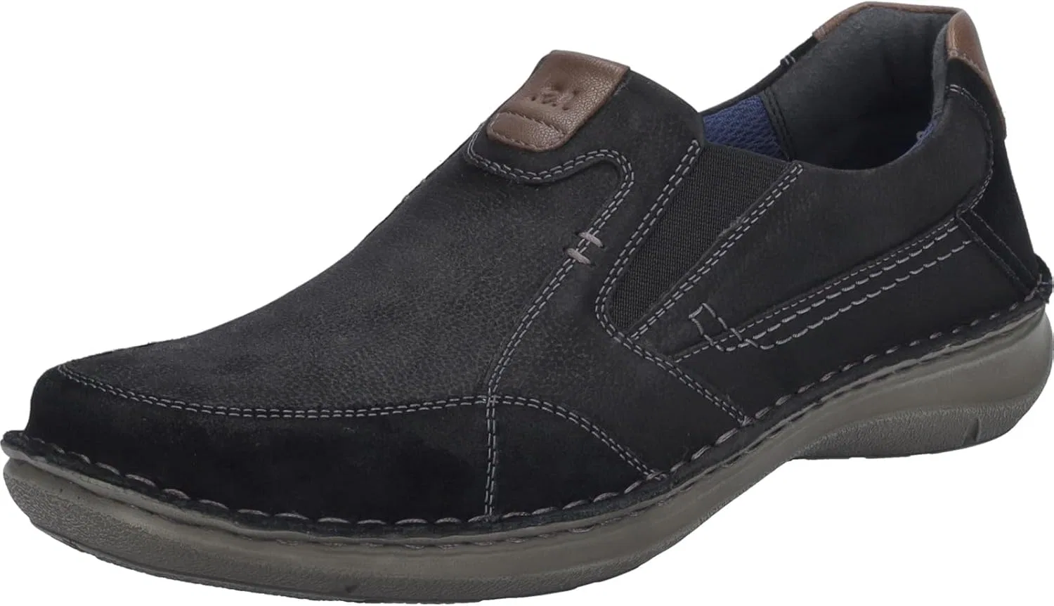 Мужские туфли Josef Seibel New Anvers 01, ширина K (очень широкая), сменная стелька, Black (Black Combo)