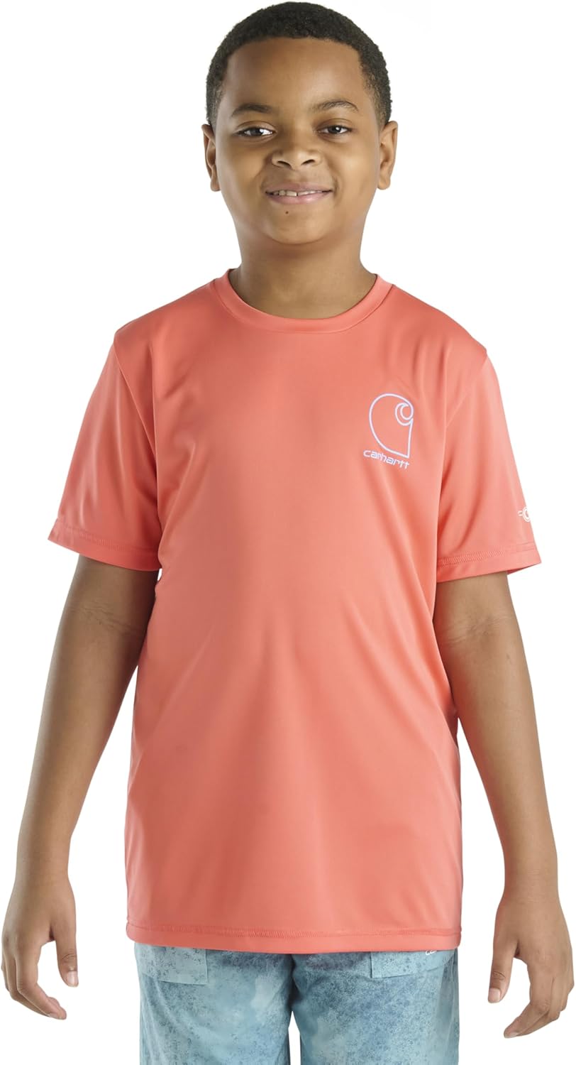 

Детская футболка Carhartt CA6696 Force Sun Defender с коротким рукавом - для мальчиков, Light Orange, Оранжевый, Детская футболка Carhartt CA6696 Force Sun Defender с коротким рукавом - для мальчиков, Light Orange