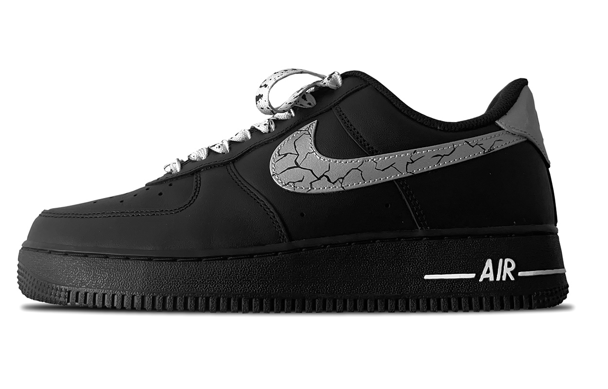 

технология амортизации Air Force 1, износостойкие низкие скейтерские кроссовки unisex Nike, черный