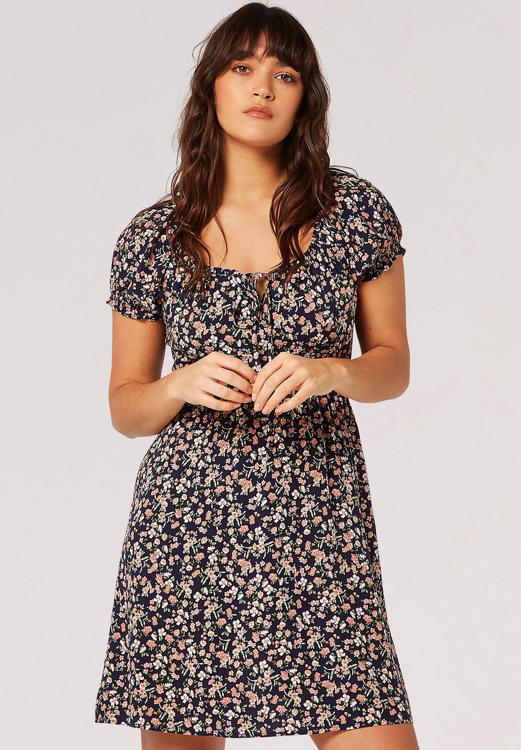 

Повседневное платье DITSY FLORAL MILKMAID Apricot, темно-синий