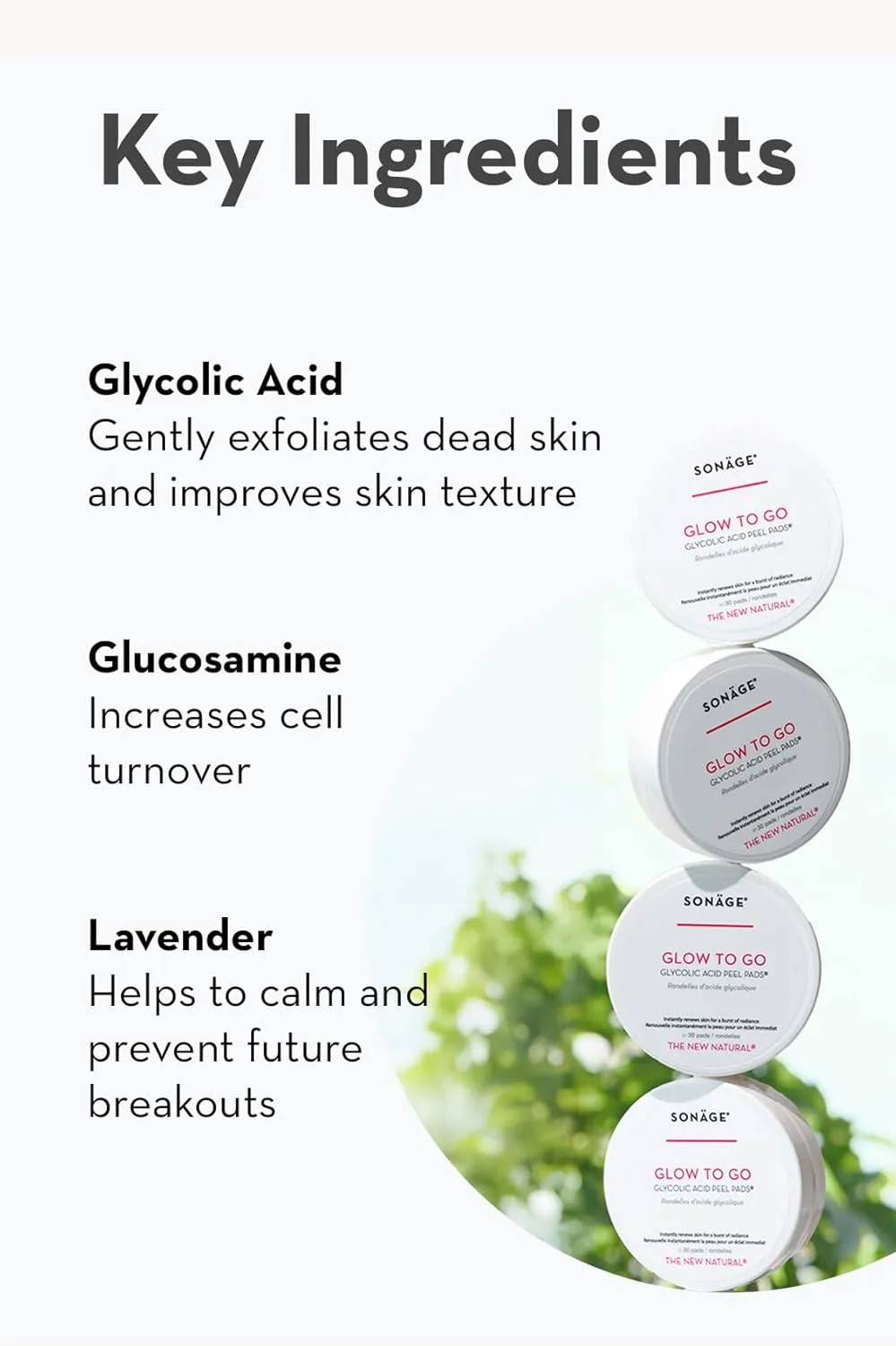 Radiance Duo - Отшелушивающие подушечки Glow To Go с гликолевой кислотой + витаминный крем Lumenez Sonage — фото 4