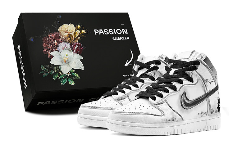 

Кроссовки Nike Dunk Skateboarding Shoes Unisex High-top White, серый