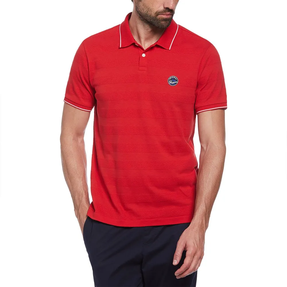 

Поло Original Penguin Honeycomb Ao Jacquard, красный