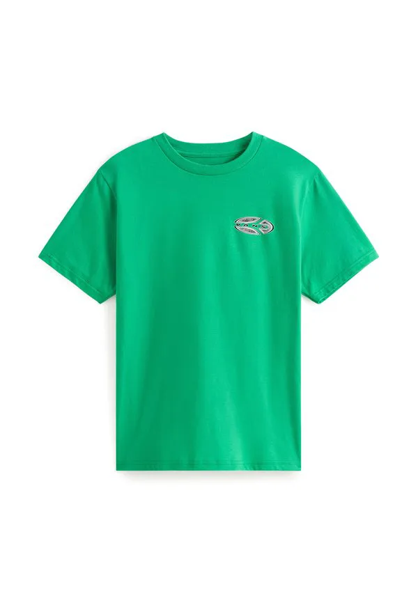 Футболка с овальным камуфляжным принтом Vans, Bright Green