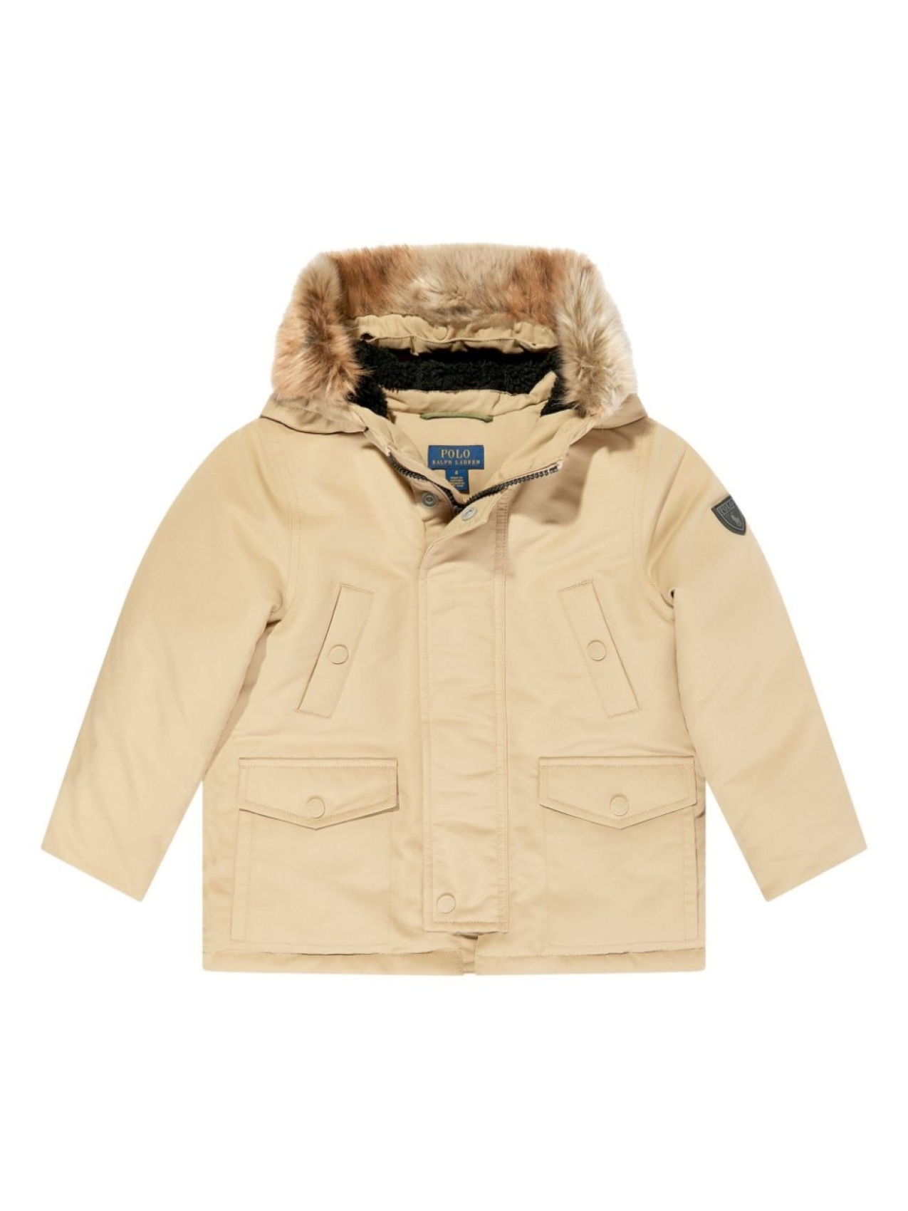

POLO RALPH LAUREN KIDS куртка с искусственным мехом, нейтральный