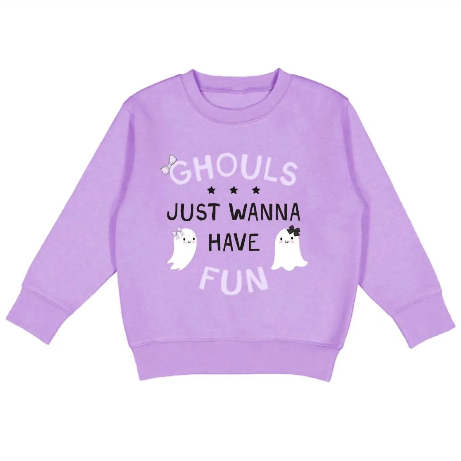 SWEET wink Толстовка на Хэллоуин "Ghouls Just Want Have Fun" светло-фиолетового цвета — фото 4