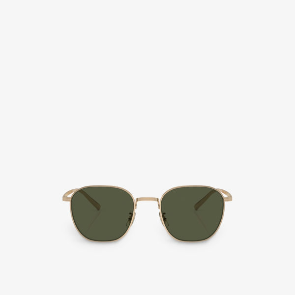 

OV1329ST солнцезащитные очки Rynn в титановой квадратной оправе Oliver Peoples, желтый