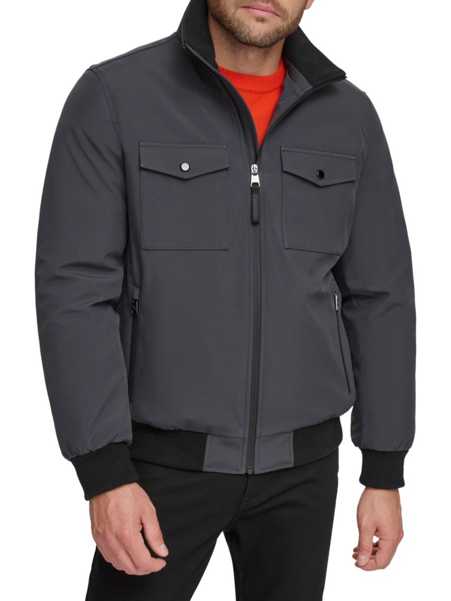 

Куртка-бомбер Flextech Solid Calvin Klein, цвет Iron