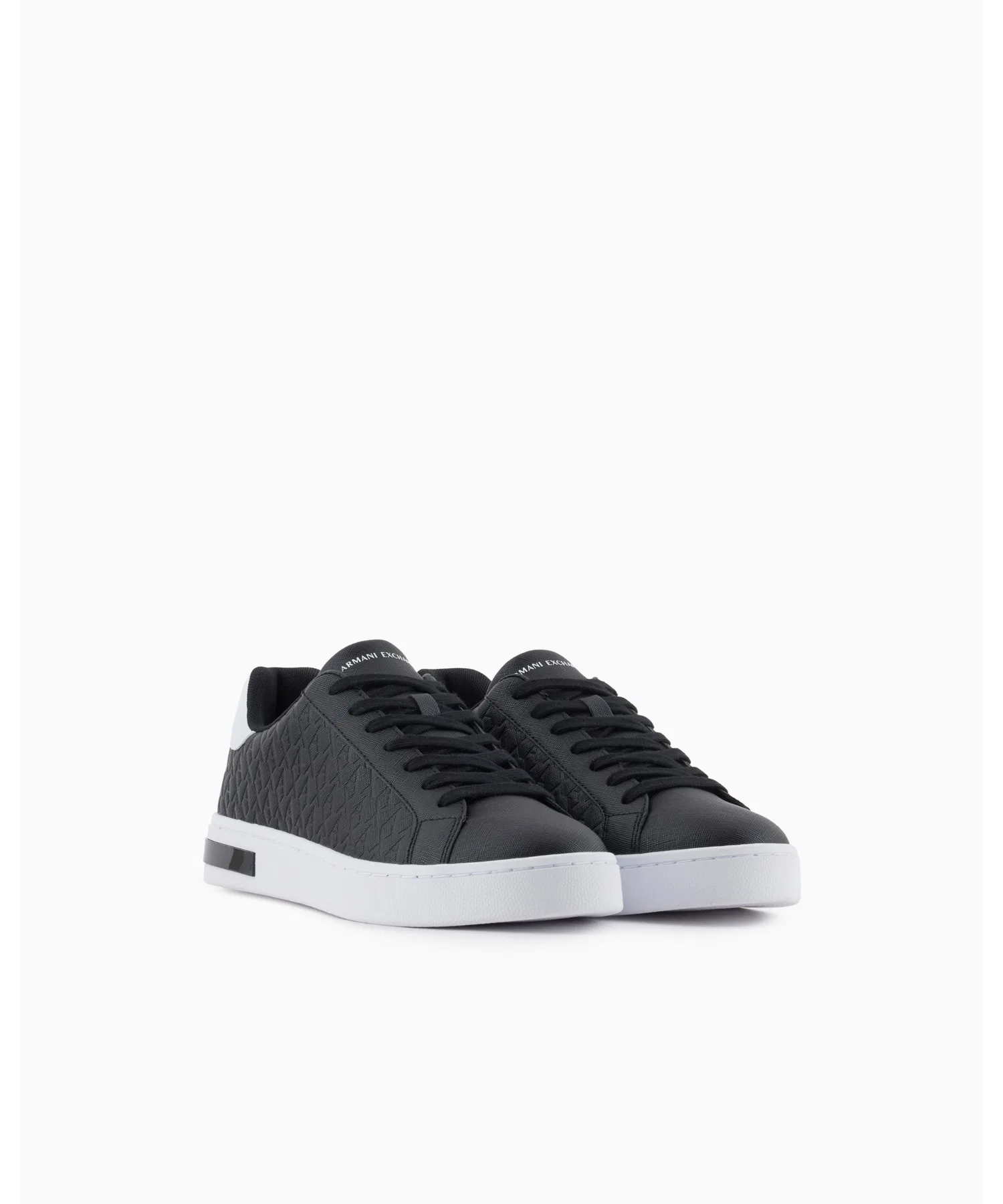 Мужские кроссовки с логотипом ARMANI EXCHANGE бело-чёрные — фото 4