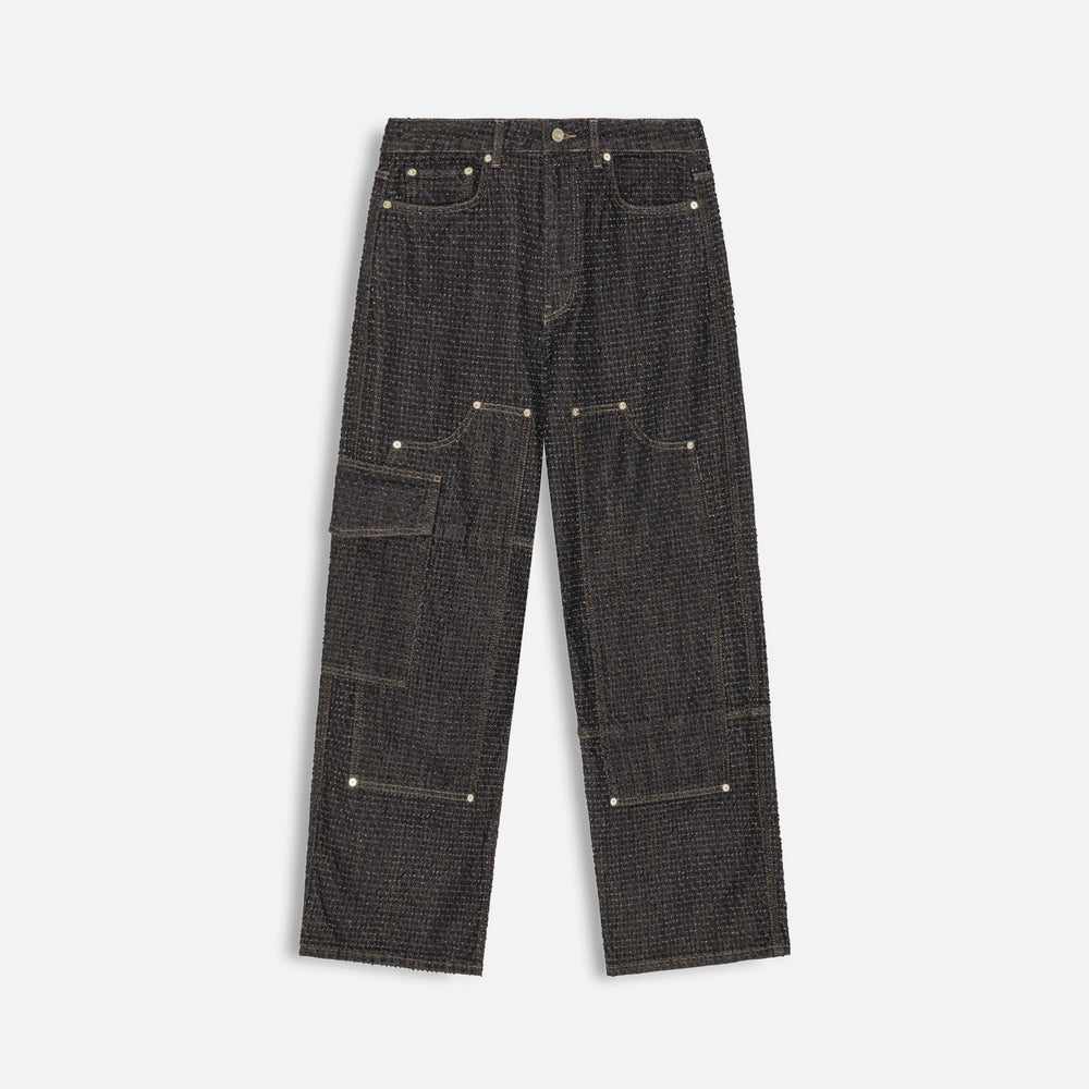 

Брюки Ganni Fluffy Denim Carpenter Jeans, черный
