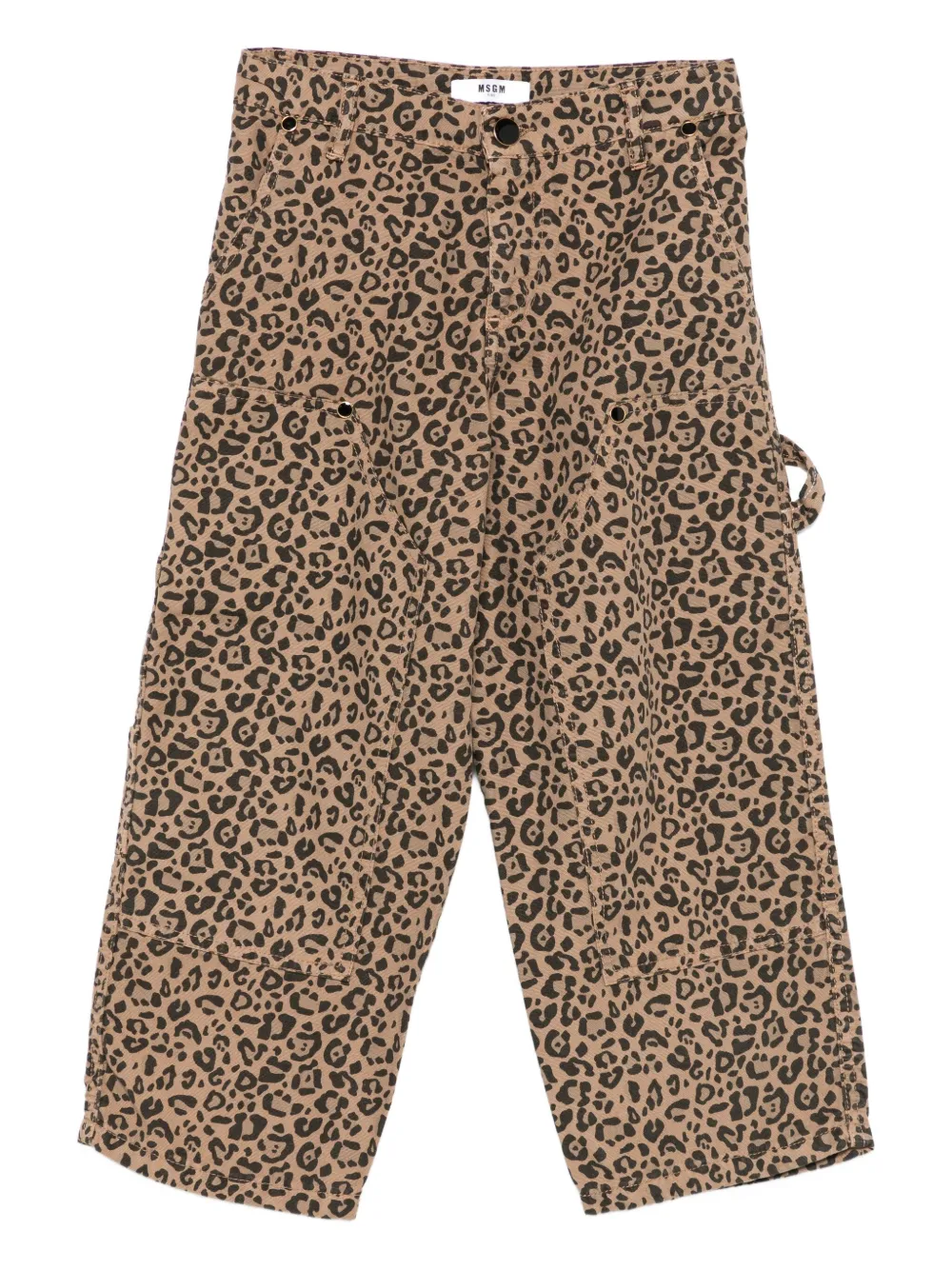 

Брюки с леопардовым принтом MSGM Kids, нейтральный