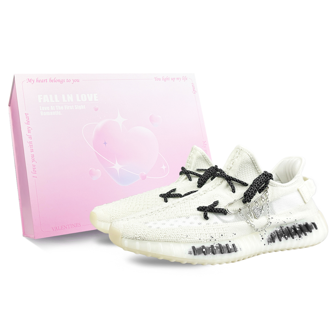 

Adidas Originals Изи Буст 350 V2 устойчивые к истиранию низкие кеды унисекс черно-белые, цвет Black White