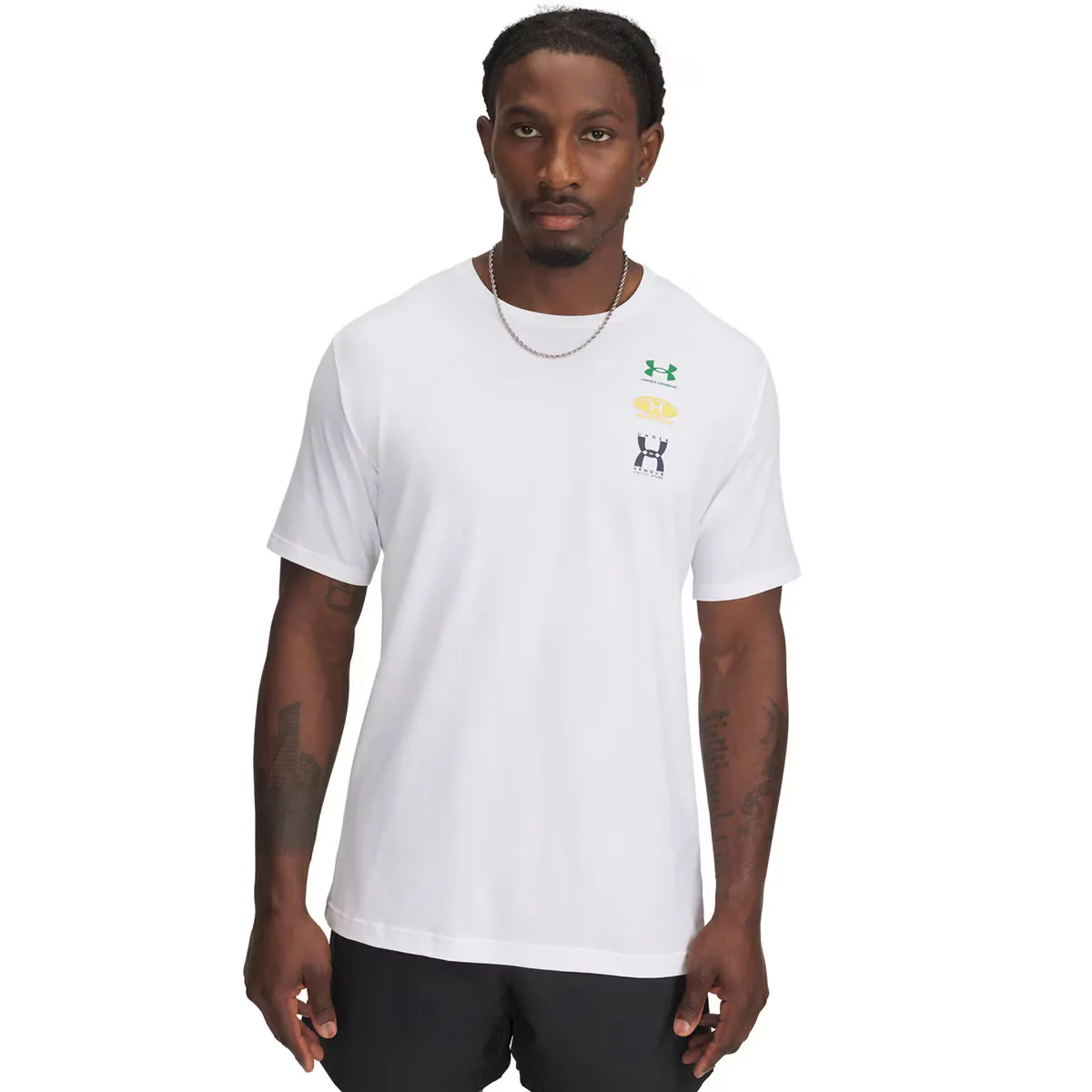 

UA M 60/40S Evol Logo SS Under Armour мужская футболка, белый