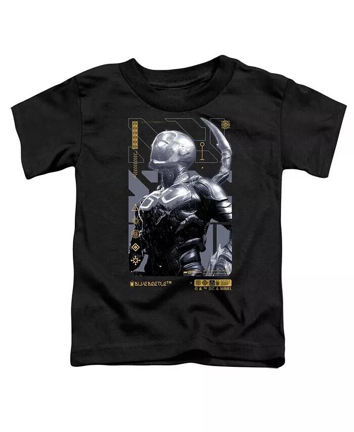 

Футболка с короткими рукавами для малышей Baby-Girls Beetle Heads Up Blue Beetle, черный