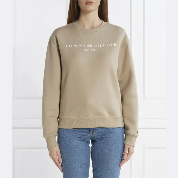 

Толстовка прямого кроя с логотипом Tommy Hilfiger, бежевый