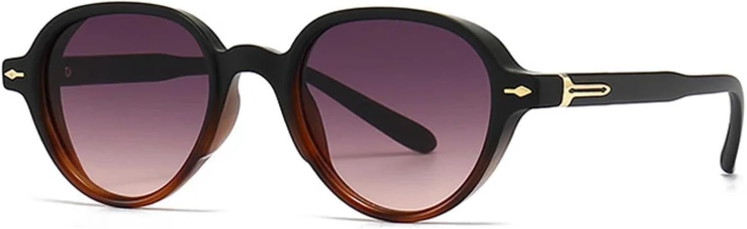 

Овальные солнцезащитные очки для женщин, градиентные солнцезащитные очки UV400, заклепки для мужчин, панк-очки, оливково-зеленые солнцезащитные очки DSVIGF, Black Tea Gray Pink