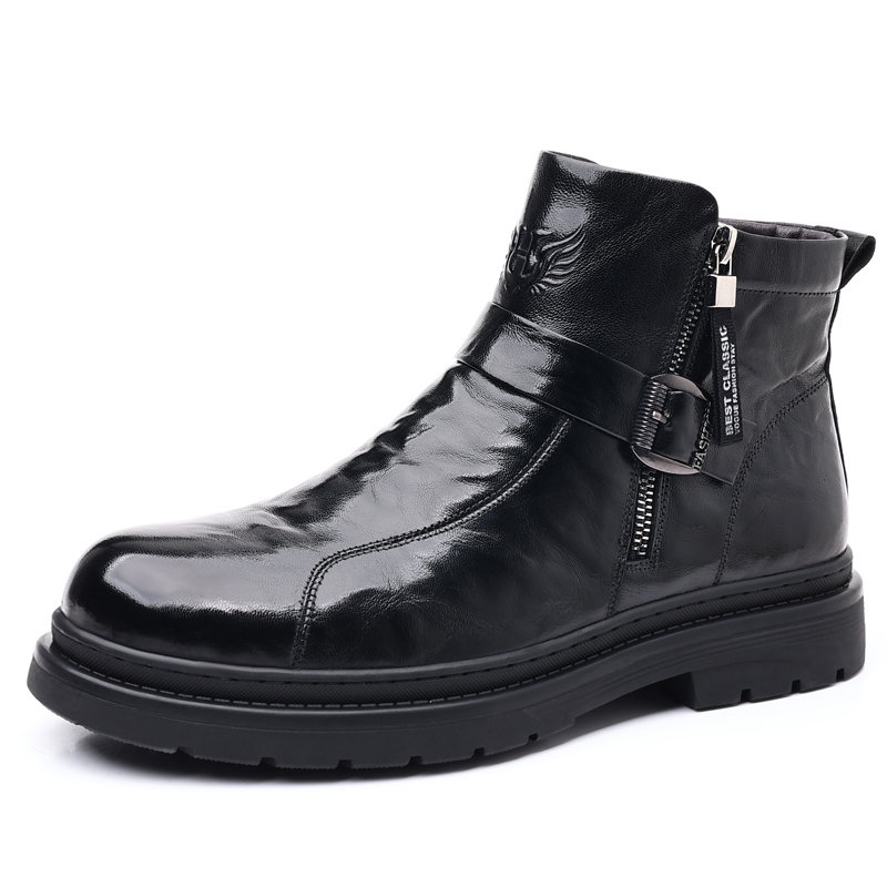 

Help Мужские зимние ботинки с меховой подкладкой черные, цвет Black Fleece-Lined