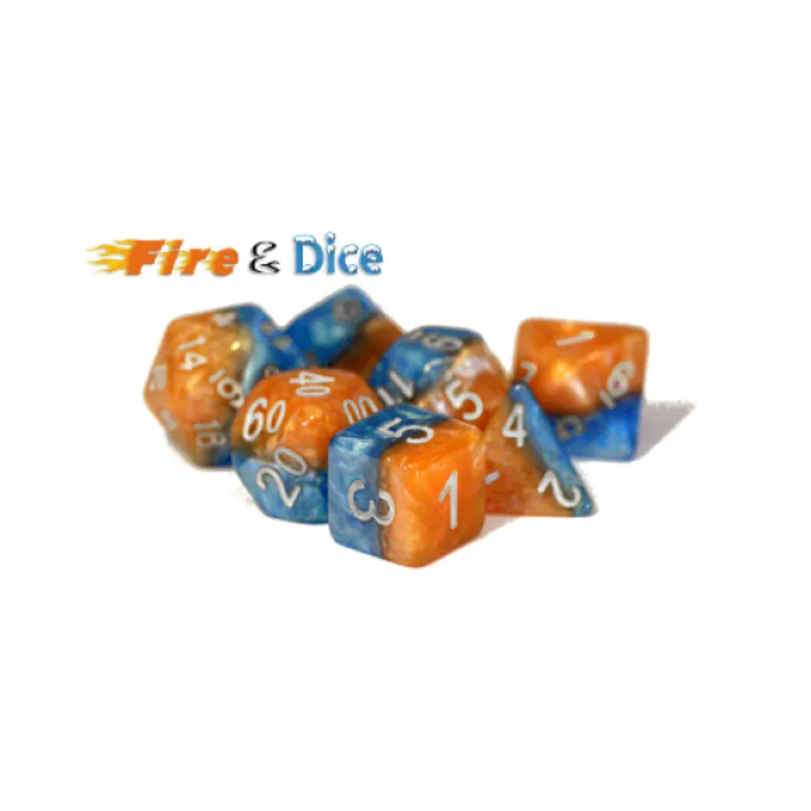 

Поли-набор - Огонь и кости (7), Halfsies Dice