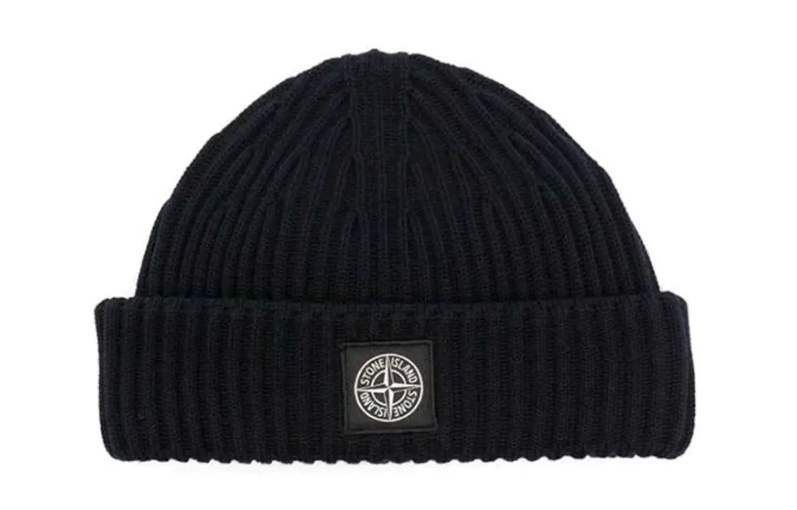 

Шапка мужская Stone Island Logo-Patch, черный
