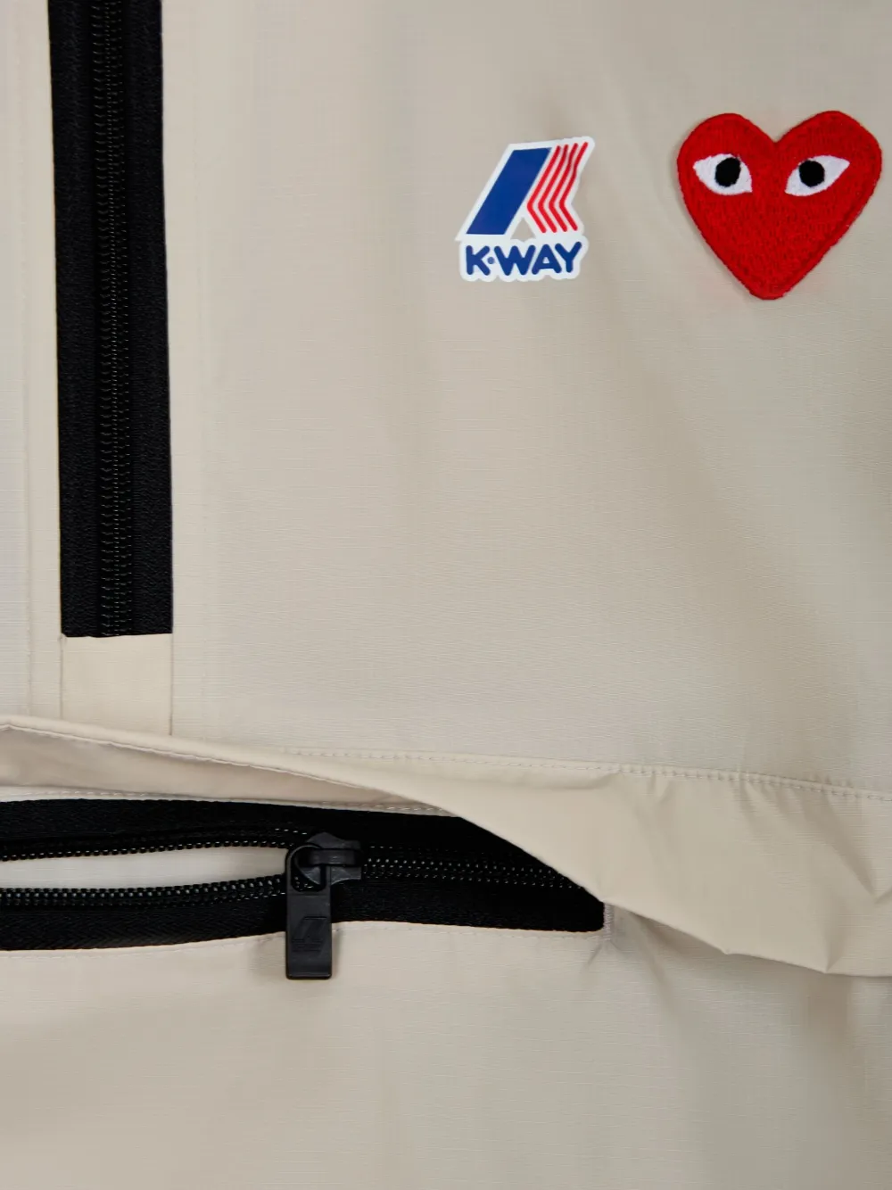Плащ с логотипом из коллаборации с K-Way Comme Des Garcons Play, белый — фото 3