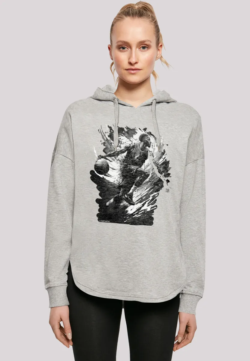 

Толстовка F4NT4STIC "Basketball Splash Sport OVERSIZE HOODIE", принт, серый