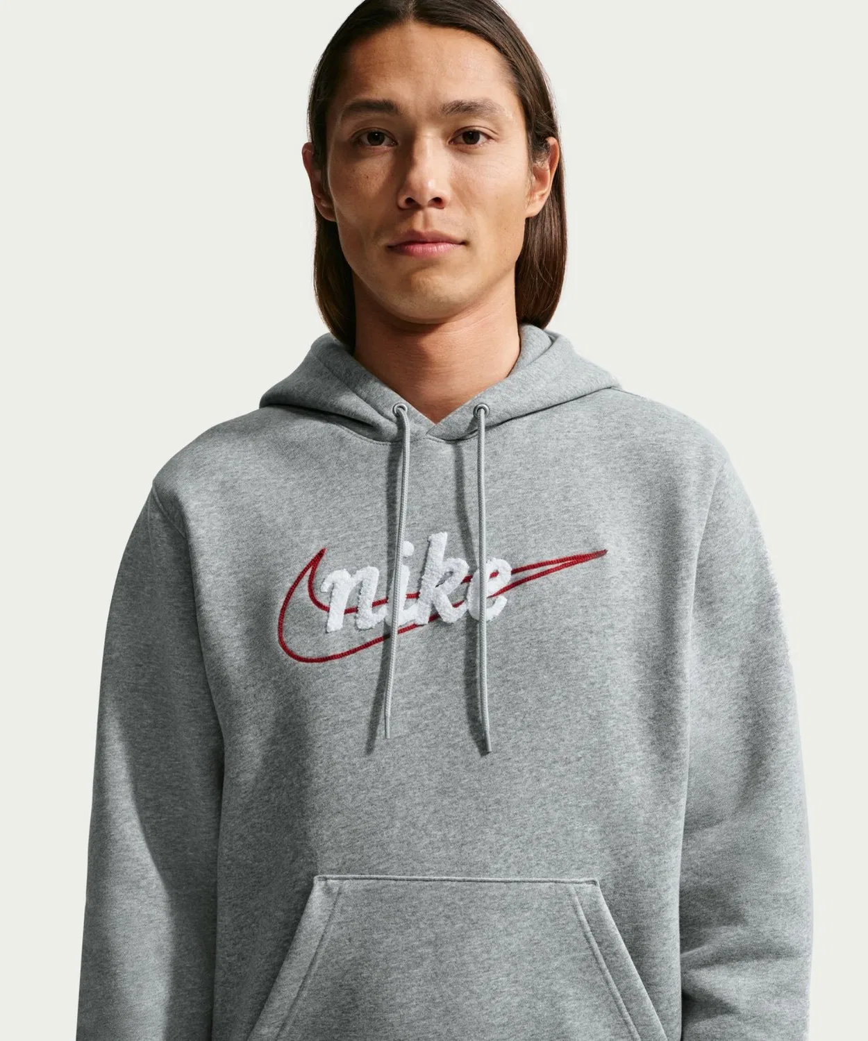 Худи Nike Club BB CTB L/S, серое
