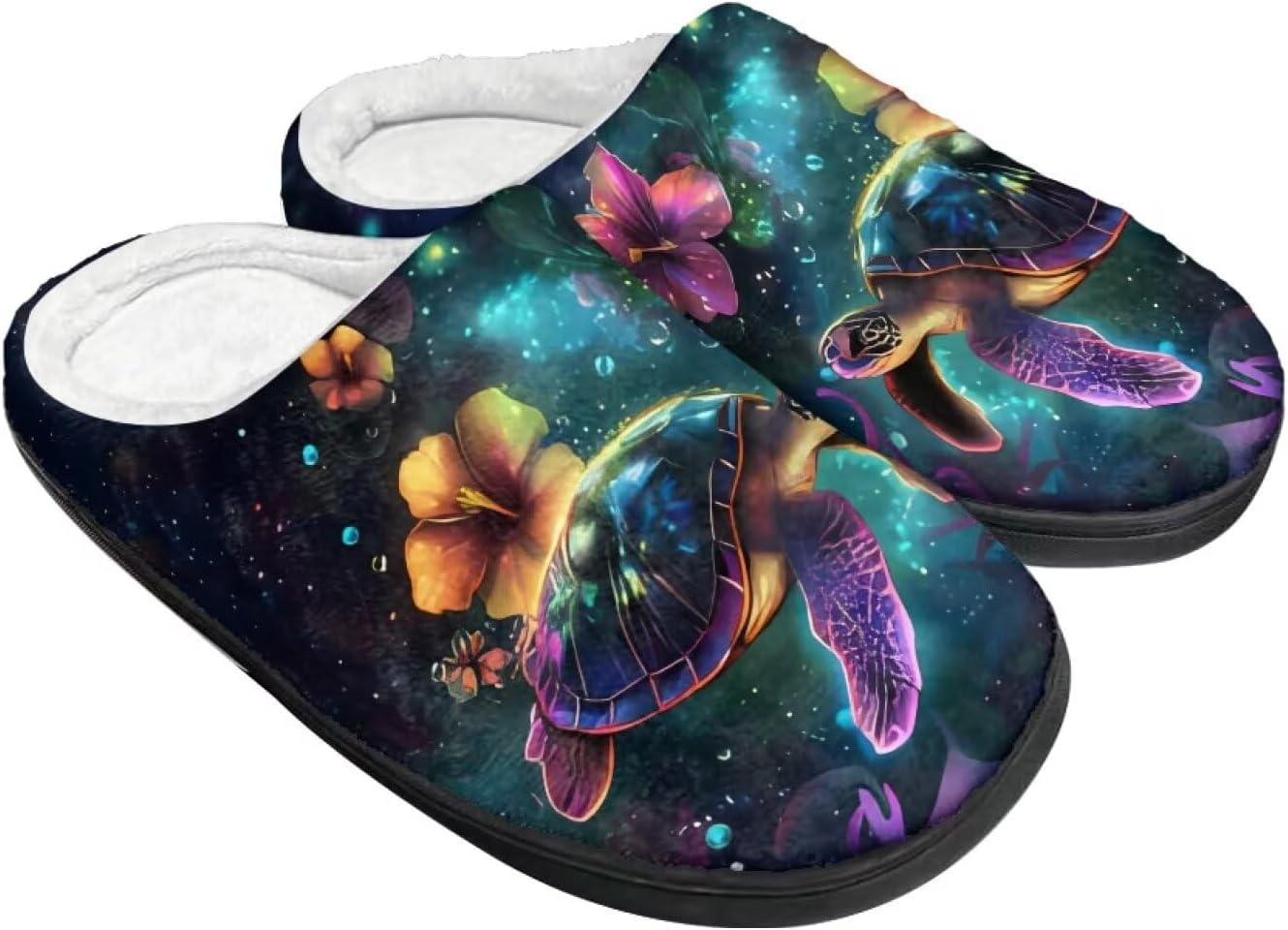 

Тапочки Tomeusey для женщин - домашние и хлопковые тапочки с противоскользящей подошвой, подарок для женщин и мужчин, Sea Turtle Print