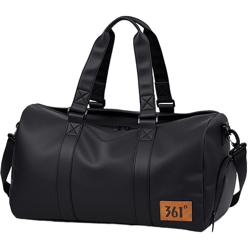 

361° Дорожная сумка Oxford с кожаной отделкой для мужчин, черная