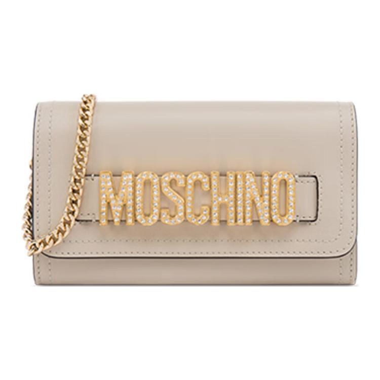 

MOSCHINO Кожаная сумка через плечо женская слоновая кость белый