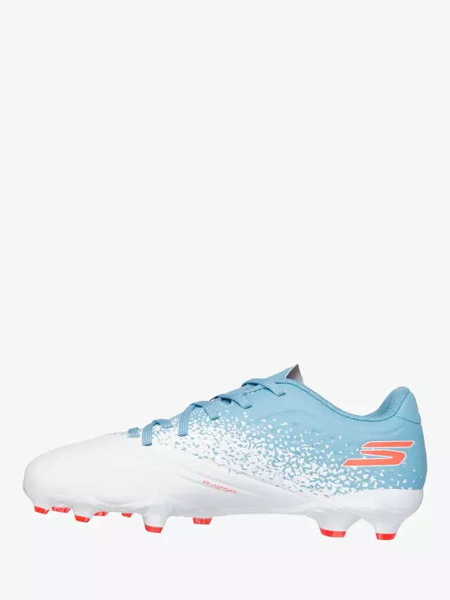 Детские футбольные бутсы Razor 15 Youth FG, белые/бирюзовые Skechers — фото 2