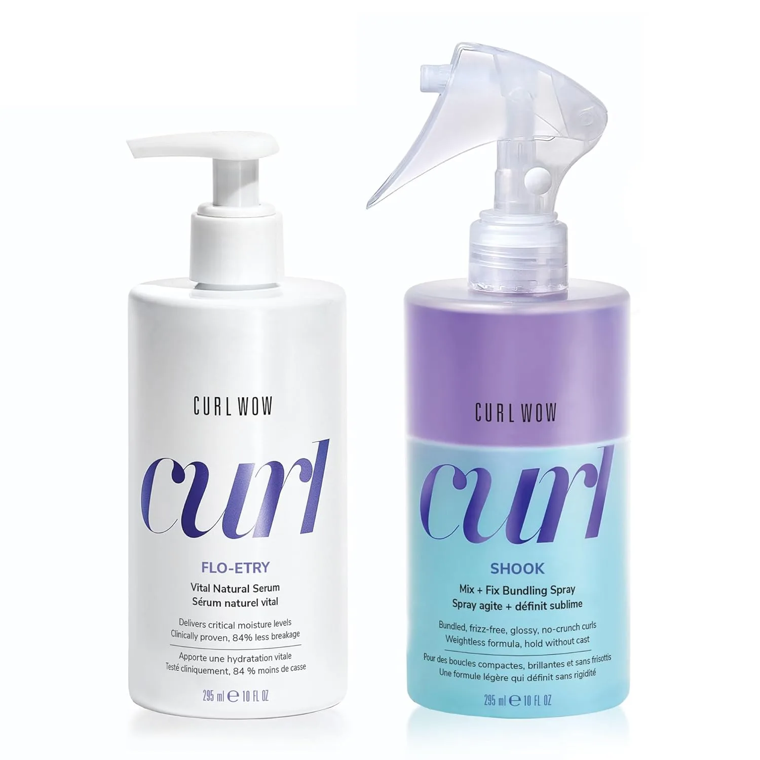 COLOR WOW Best Anti-Frizz Curl Styling Set - набор для укладки кудрей Curl Wow SHOOK Spray и FLOETRY Serum для увлажненных, мягких, легких и четких локонов без пушистости