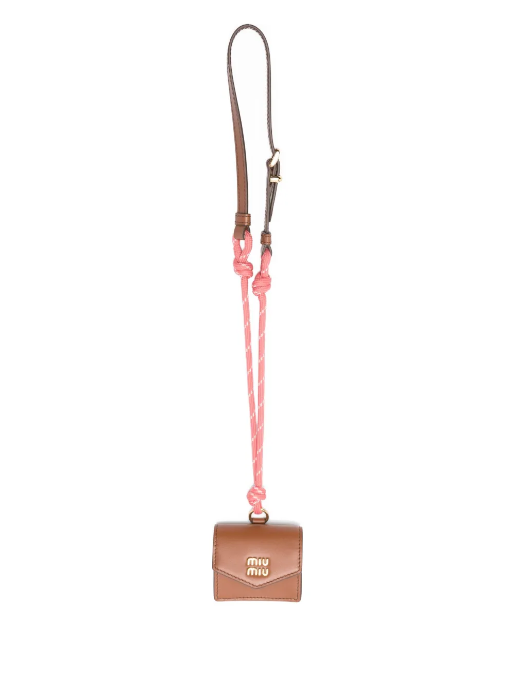 

Кошелек с узлом MIU MIU, коричневый