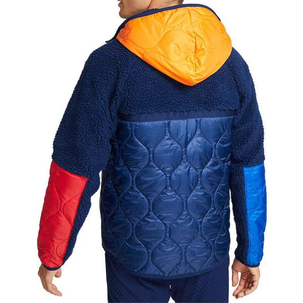 Куртка Nike FC Barcelona color block hooded jacket 'Blue Void', синий — фото 2