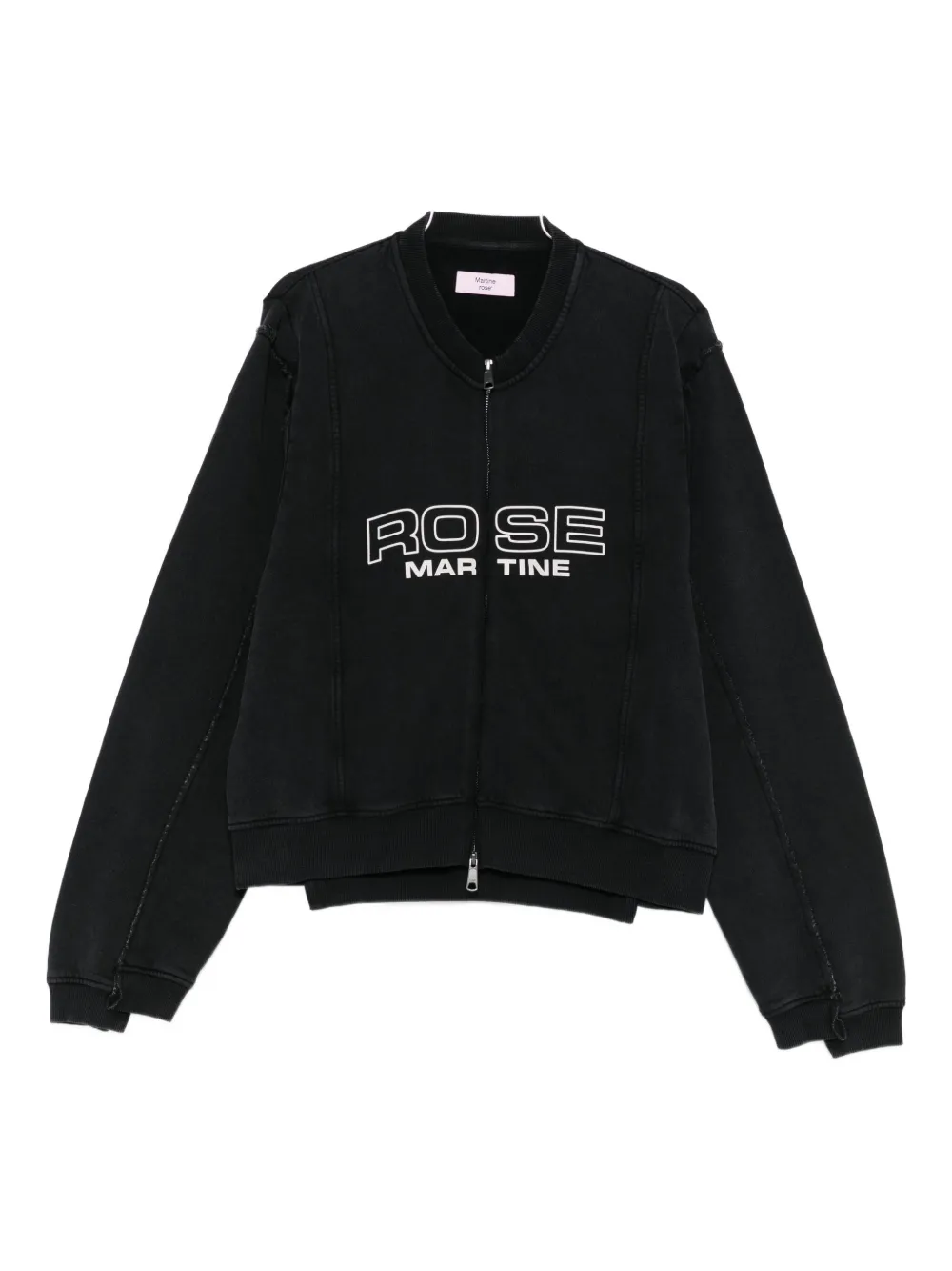 

Застегивающийся на молнию свитшот с принтом логотипа Martine Rose, черный