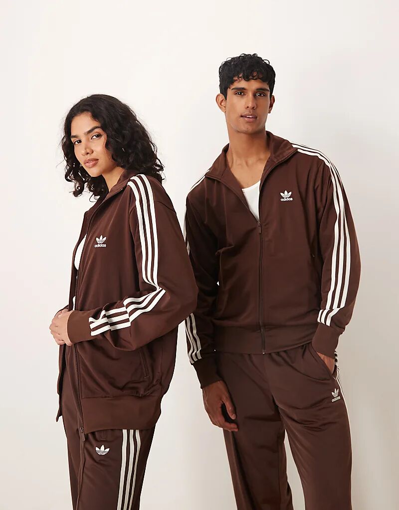 

Спортивный топ adidas Originals Firebird коричневого цвета