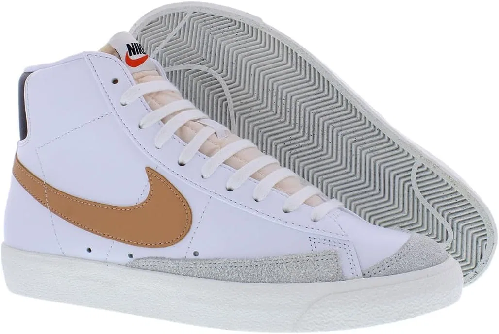 Кроссовки баскетбольные Nike Blazer Mid '77 VNTG, белый/черный/amber brown
