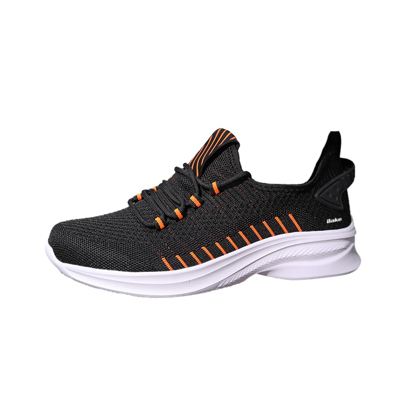 

Нескользящие износостойкие низкие повседневные туфли для мужчин BAKE, Black Orange