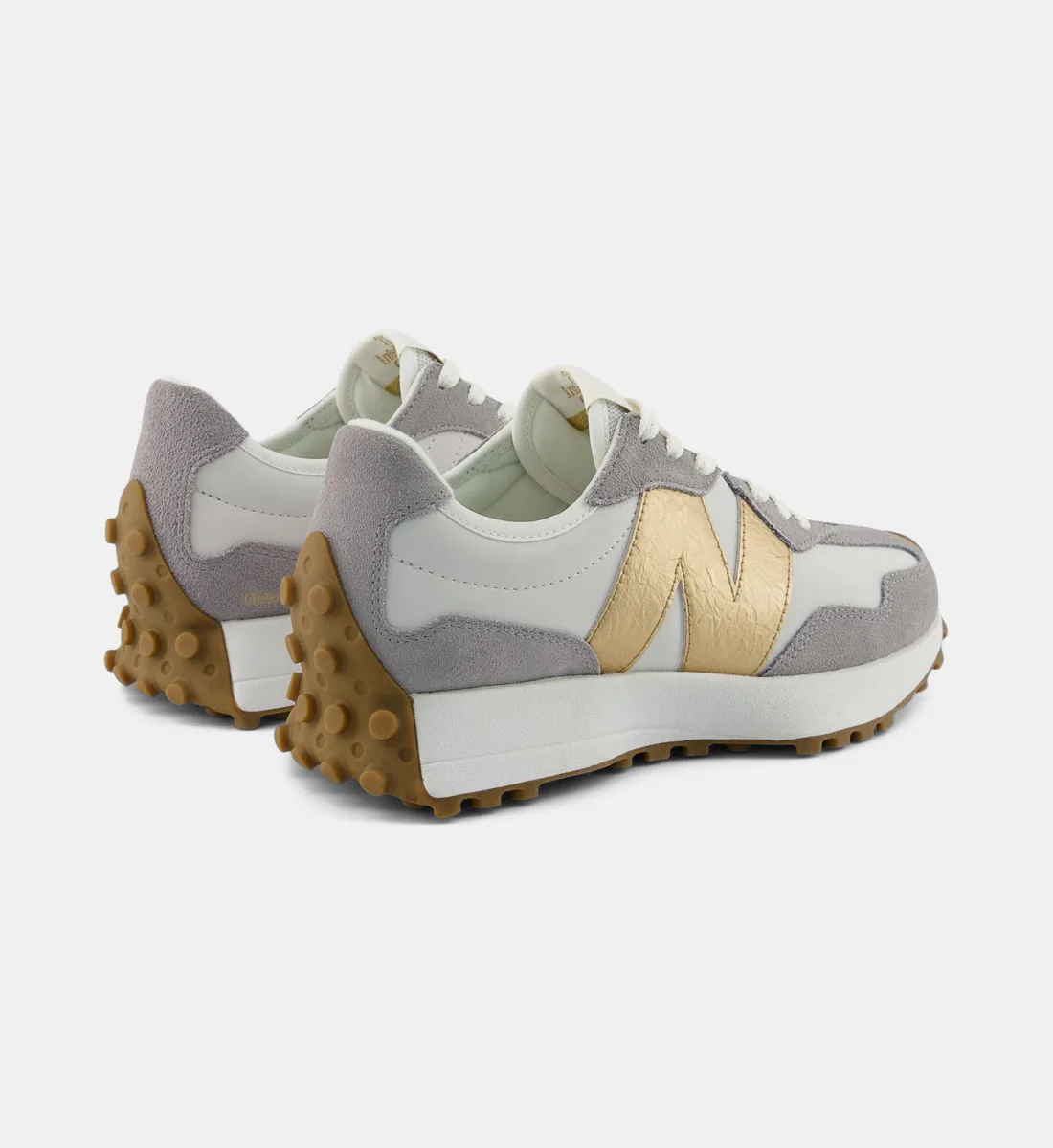 Низкие кроссовки 327 с эффектом замши NEW BALANCE, синий — фото 3