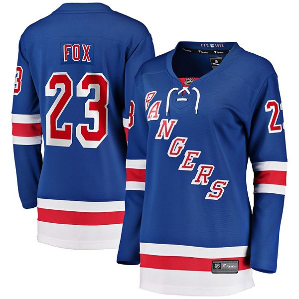 

Женская брендовая футболка Adam Fox New York Rangers Home Premier Breakaway Fanatics