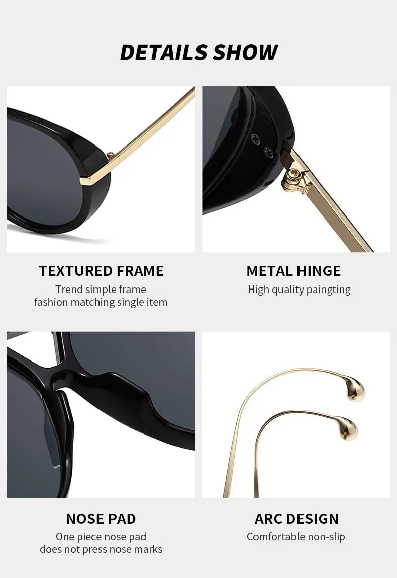 

Крупные солнцезащитные очки в оправе, сочетающие европейский ретро и современный шик, идеально подходят для уличной моды, отдыха и коррекции формы лица GDKPJDT, 9