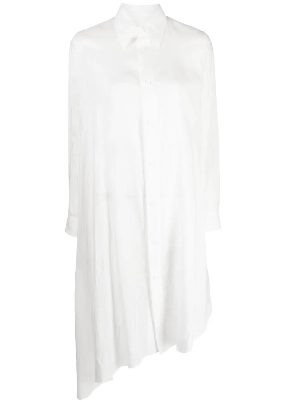 

Платье асимметричного кроя с драпировкой Yohji Yamamoto, белый