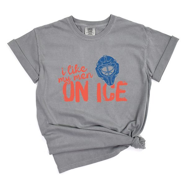 

Футболка с принтом I like my men on ice Simply Sage Market, Grey, Серый, Футболка с принтом I like my men on ice Simply Sage Market, Grey