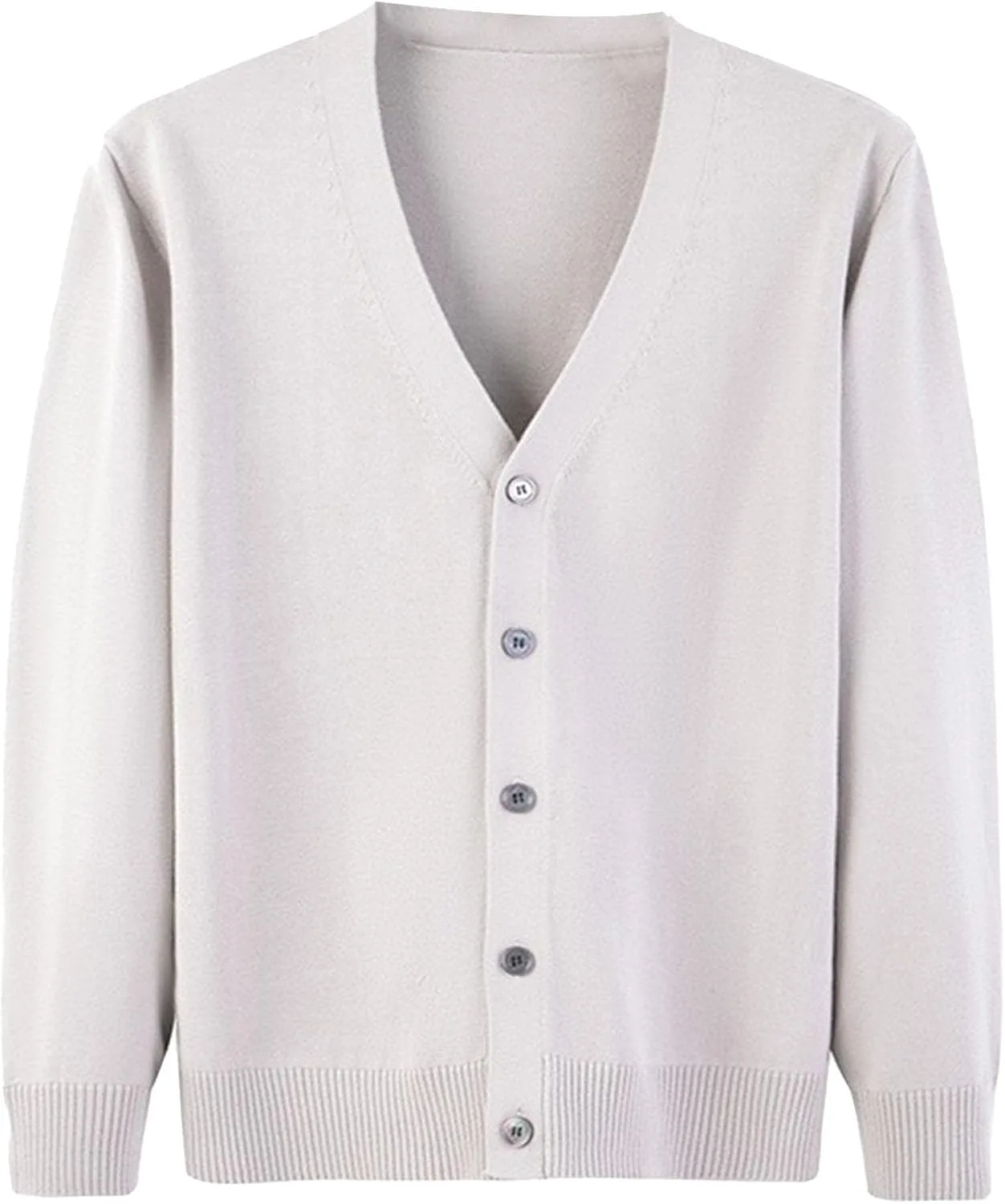 

Мужской кардиган с v-образным вырезом на пуговицах, свободный и легкий QOAAIE