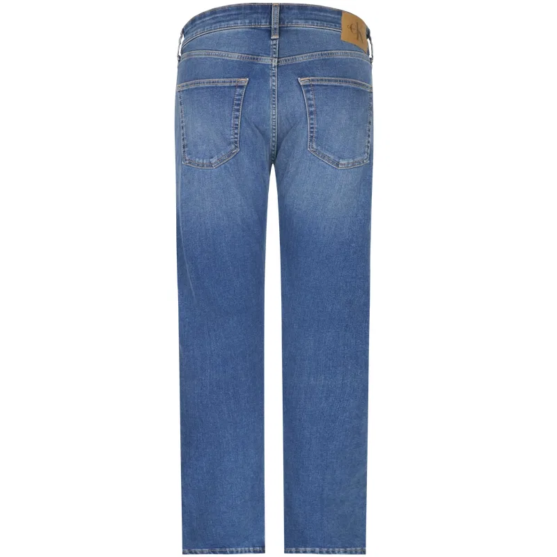 Джинсы slim fit Calvin Klein Jeans темно-синие — фото 3