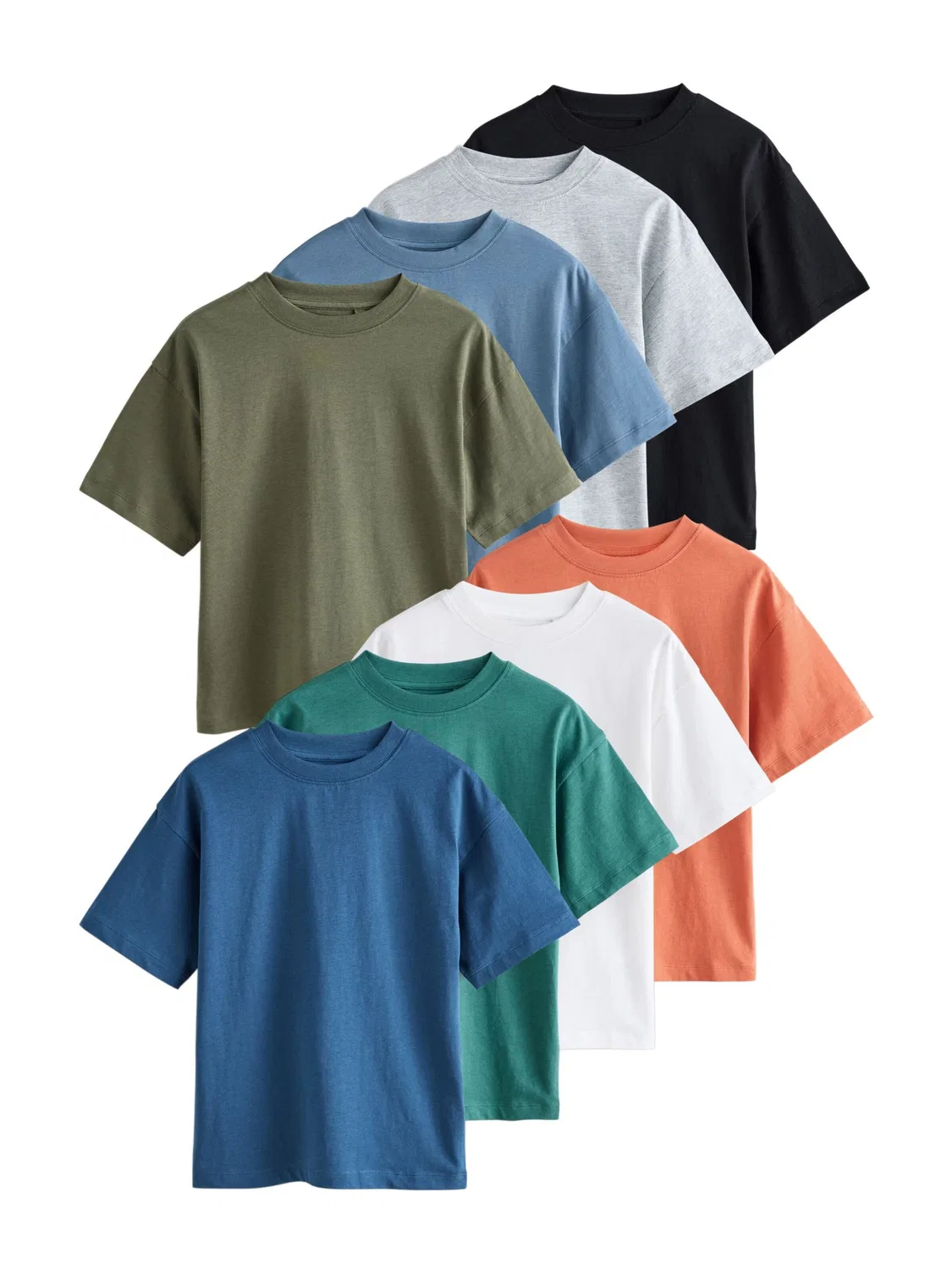 Футболка Next, Blue/Opal/Mottled Grey/Olive/Emerald/Coral/Black/White