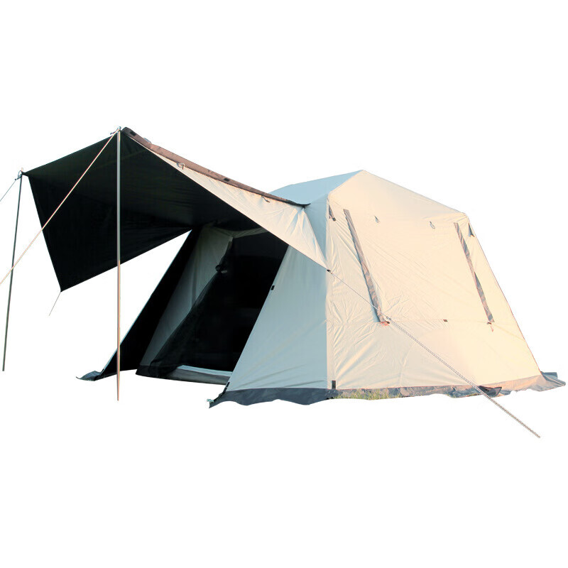 

Yjhome уличная двухслойная четырехсезонная большая палатка для кемпинга, белая, маленького размера, для 3-4 человек (276*270*175 см), внешний размер учетной записи