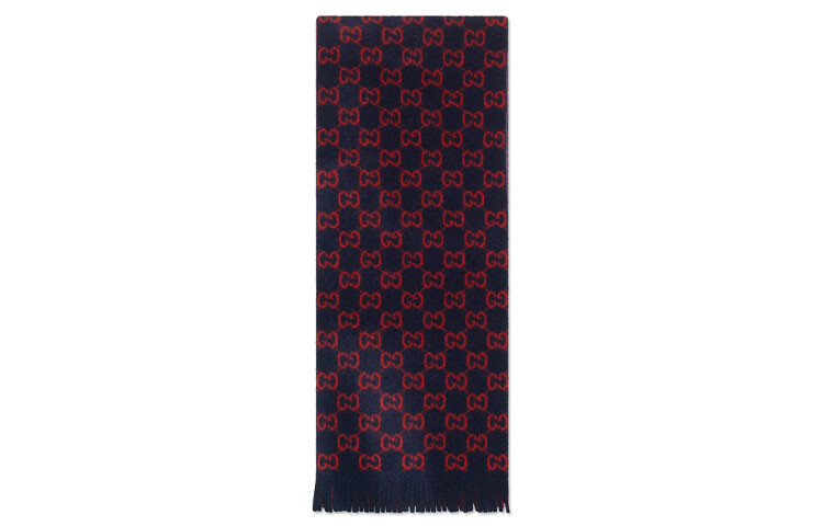 

GUCCI вязаный шарф унисекс, Black/Red