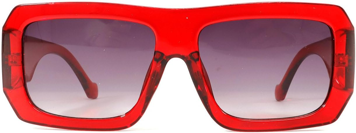 

Солнцезащитные очки Willochra Flat Top Shield для женщин и мужчин, модные в стиле ретро, ​​большие квадратные оправы, градиентные линзы, защита от УФ-излучения UV400, C2