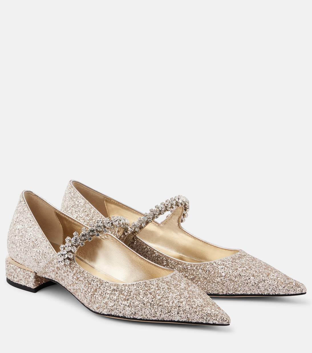 Балетки с блестками Bing Jimmy Choo, песочный